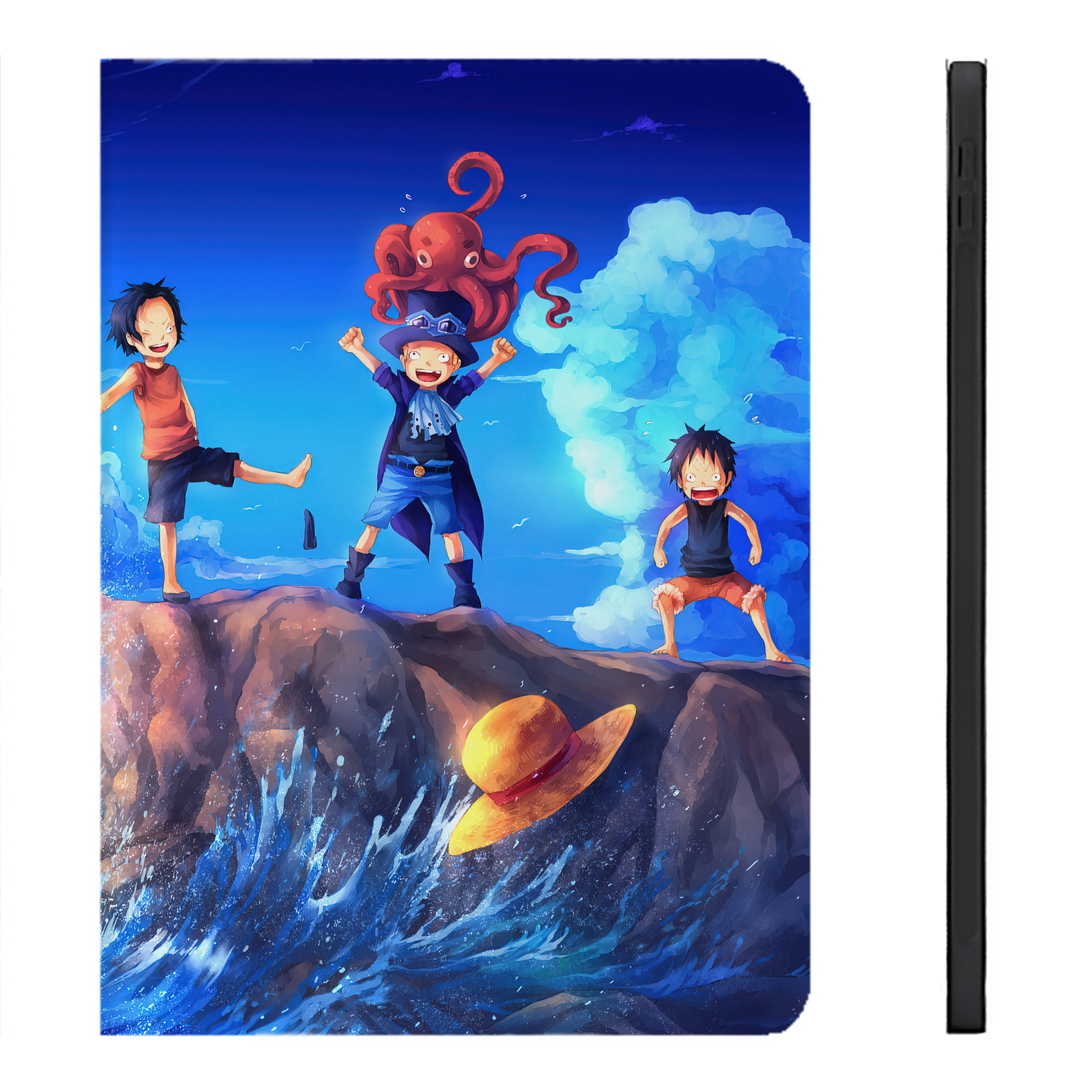（画像用） ワンピース ONE PIECE IPadケース ペンホルダー付き ブックスタイルデザイン